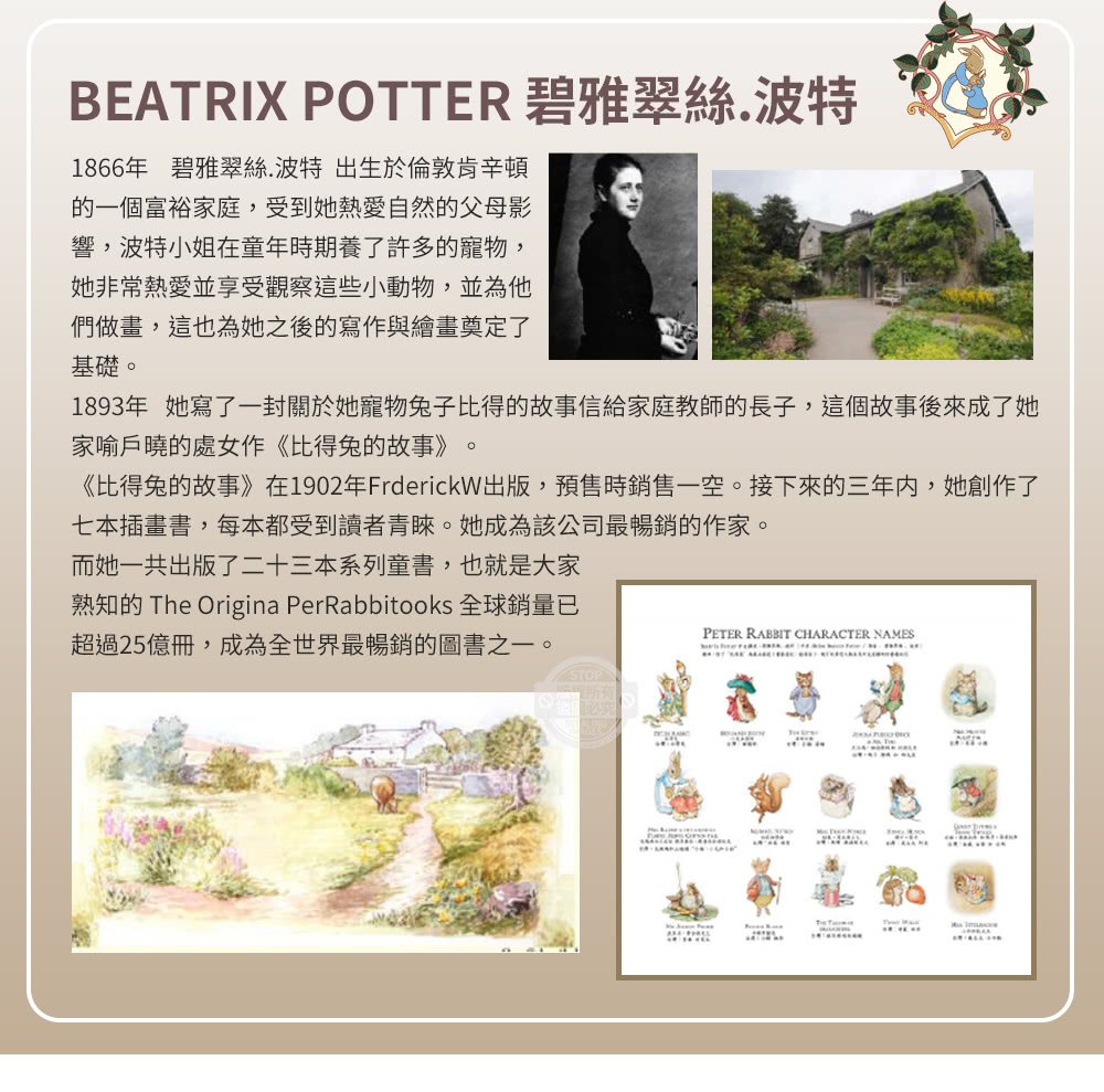 PETER RABBIT 比得兔與V&A博物館 森物語-單人