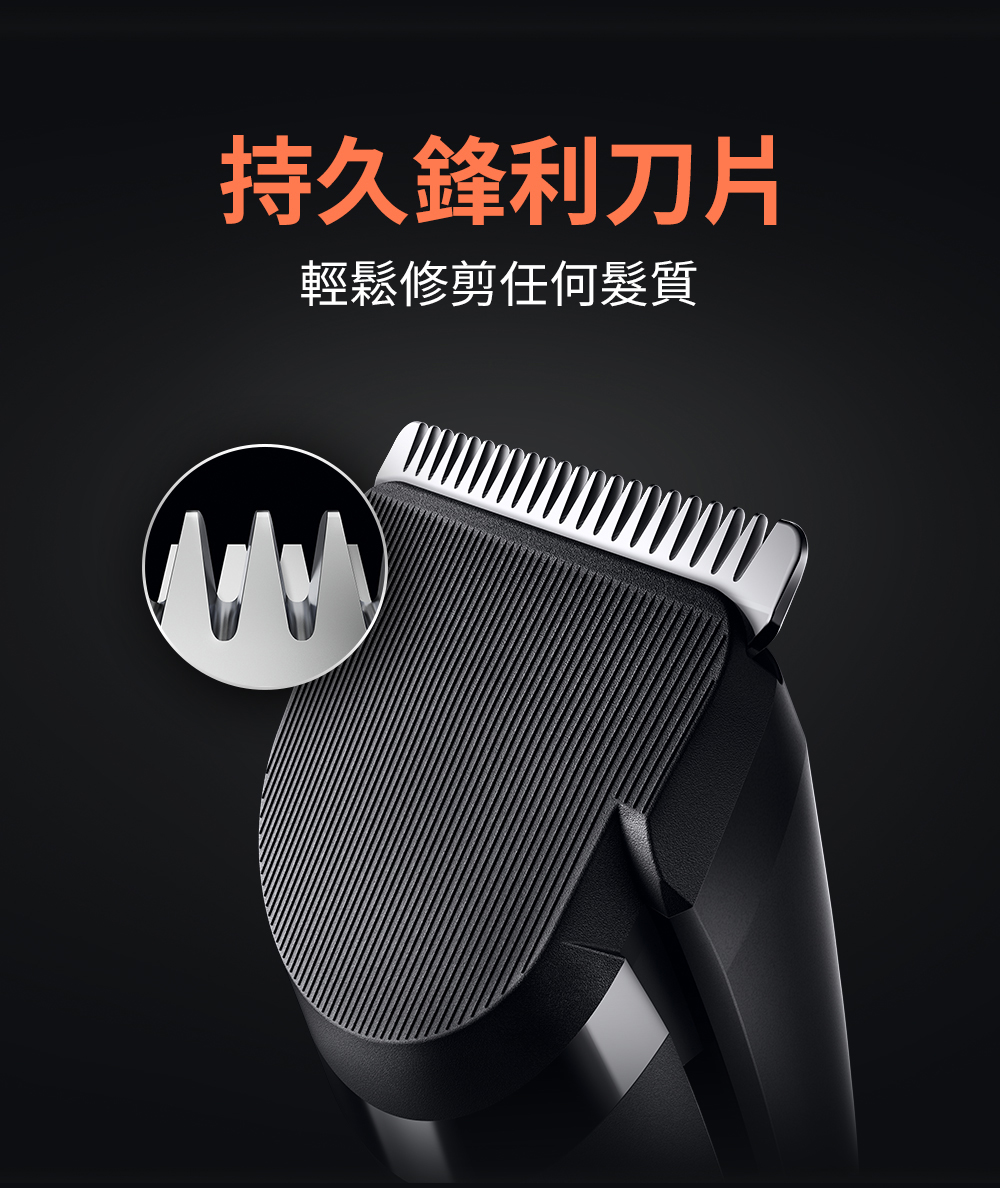 持久鋒利刀片 輕鬆修剪任何髮質 