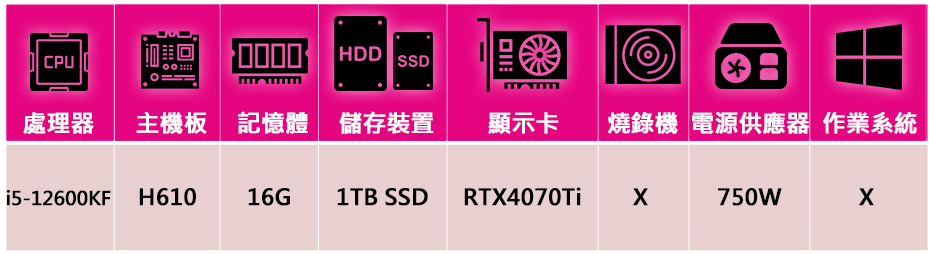 技嘉平台 犀牛戰將i512268 十核電競遊戲機(i5-12