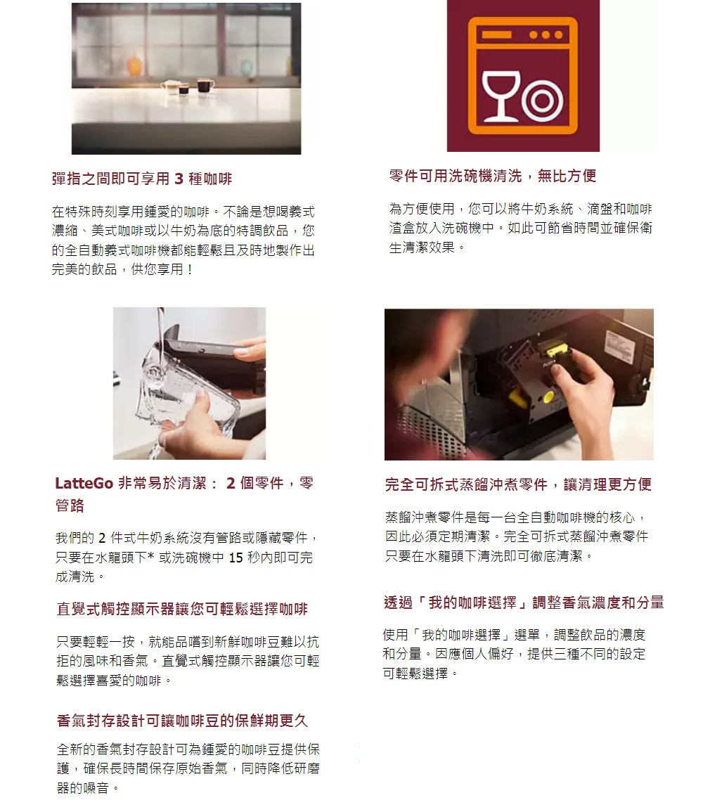 我們的 2 件式牛奶系統沒有管路或隱藏零件,