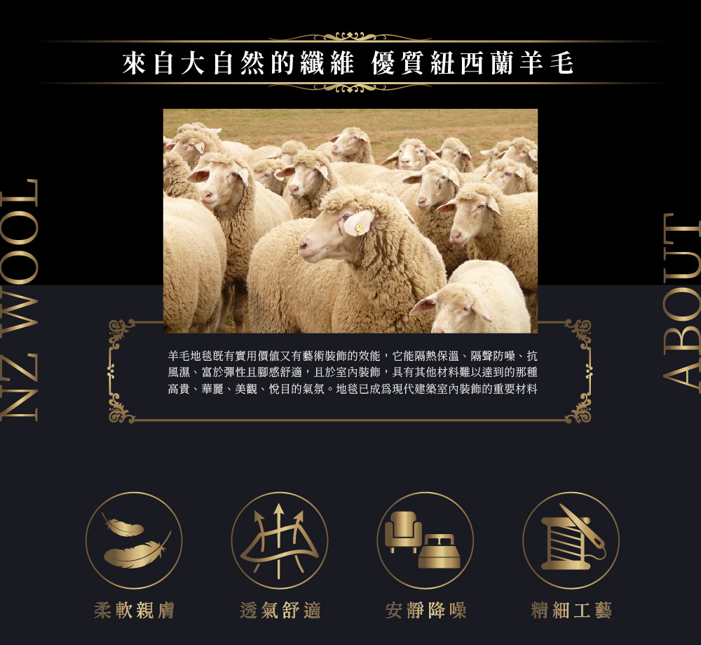 SDL Home 山德力 潑墨羊毛地毯 200x300cm SDL Home 山德力 潑墨羊毛地毯 200x300cm