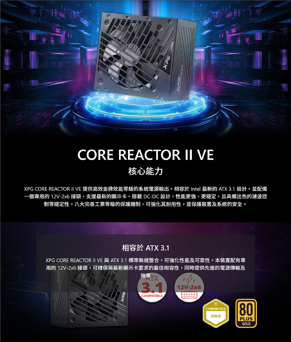 XPG 威剛 CORE REACTOR II VE 850 