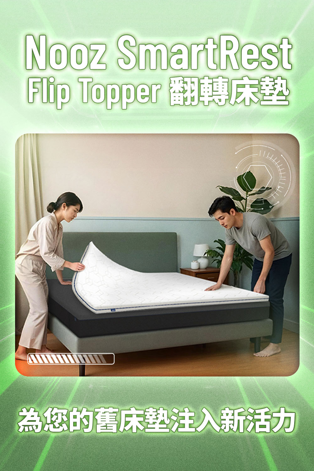 Flip Topper 翻轉床墊 為您的舊床墊注入新活力 