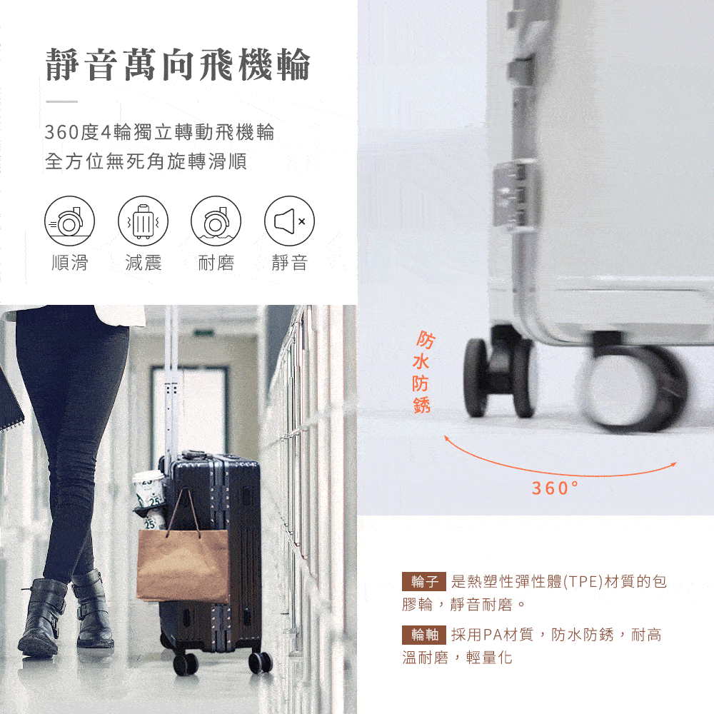 輪子是熱塑性彈性體TPE材質的包