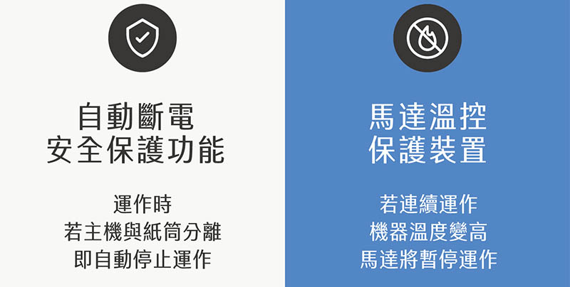 若主機與紙筒分離
