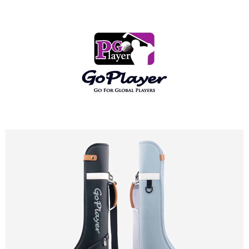 GoPlayer 精緻皮革半截槍袋-黑.淺藍(肩背式槍袋 高