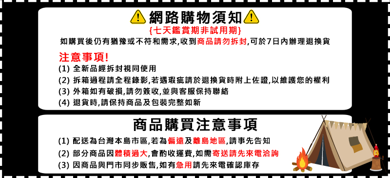 如購買後仍有猶豫或不符和需求,收到商品請勿拆封,可於7日內辦理退換貨