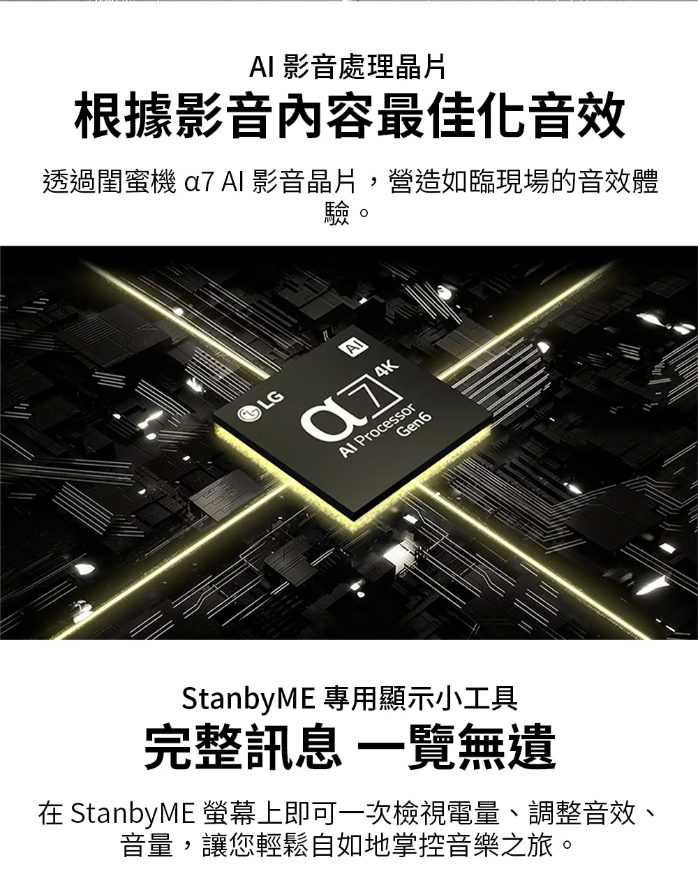 在 StanbyME 螢幕上即可一次檢視電量、調整音效、