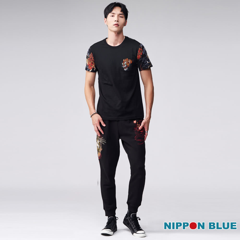 BLUE WAY 雙11搶先購 男裝 金標松齡鶴壽針織長褲 