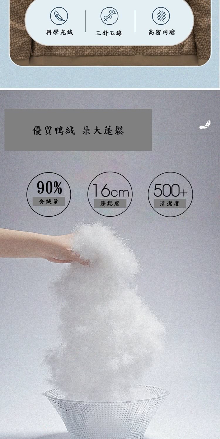 優質鴨絨 朵大蓬鬆