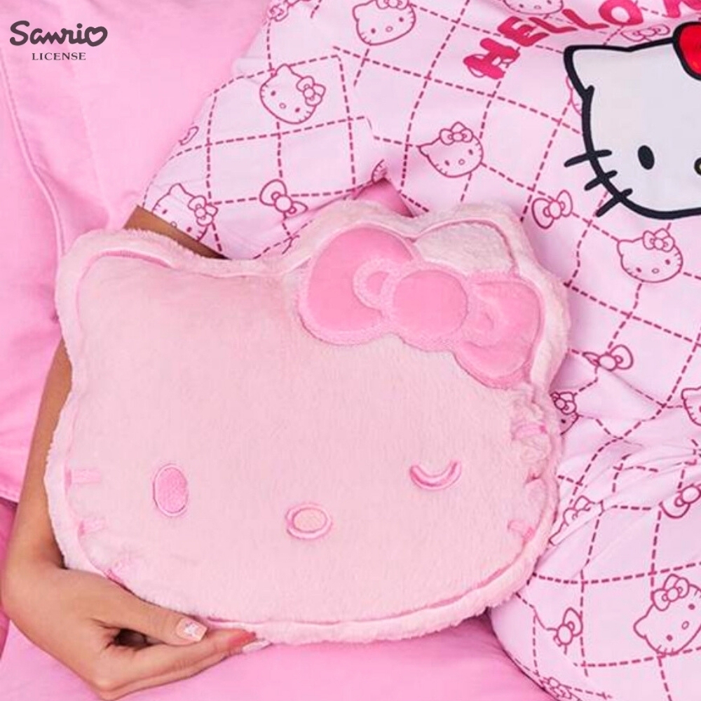 SANRIO 三麗鷗 Hello Kitty超柔絨毛薄抱枕靠