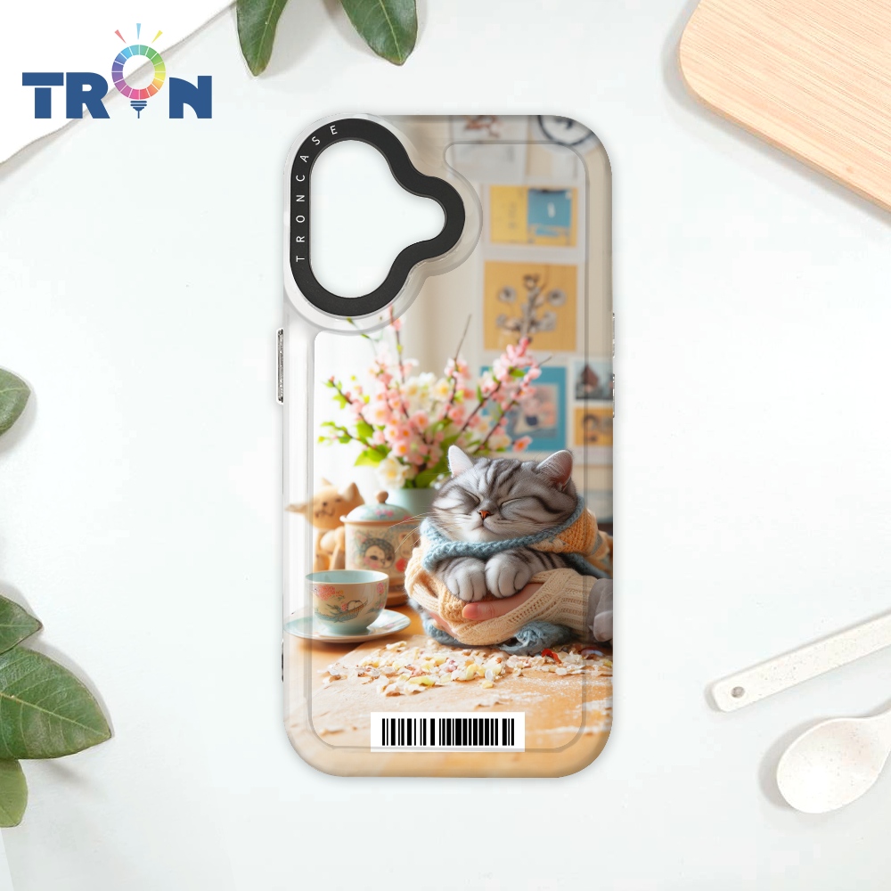 TRON AAAi幾何復古花磚C款 防摔太空殼 透白款 載具