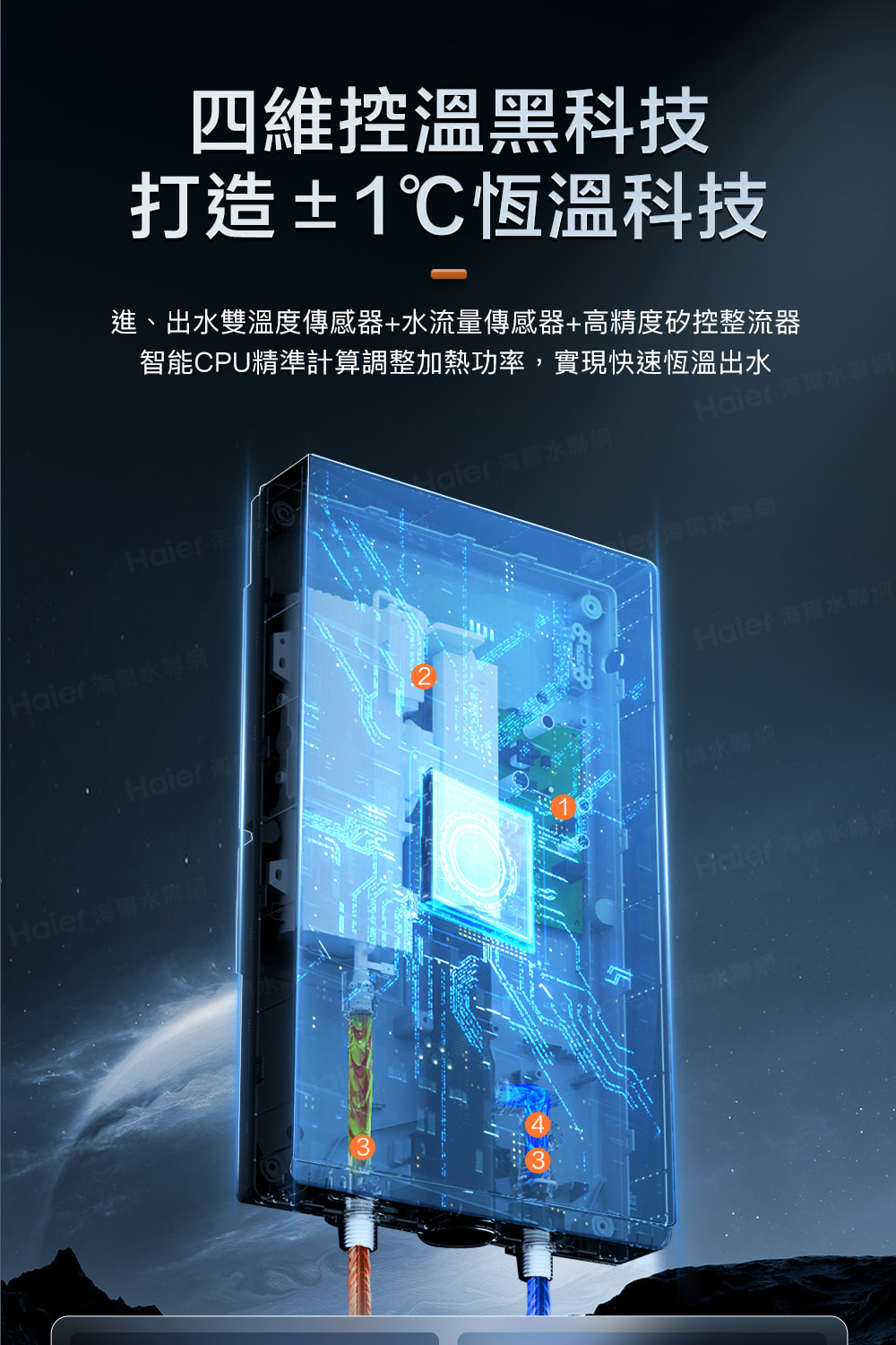 進、出水雙溫度傳感器水流量傳感器高精度矽控整流器