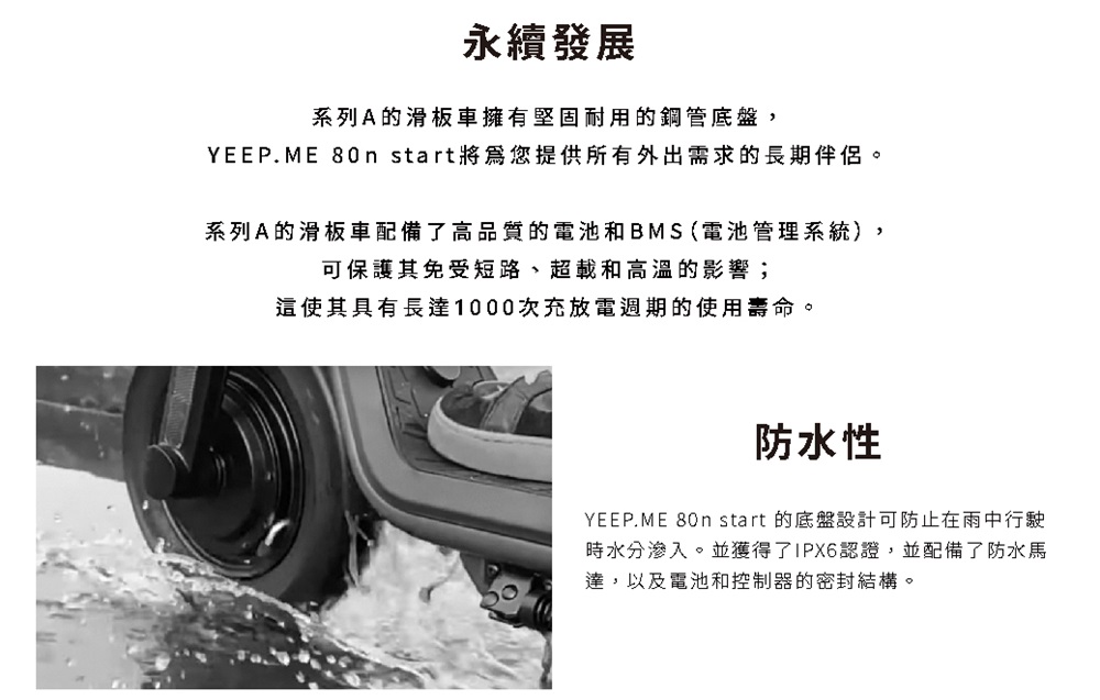 YEEP.ME 80n start 法國電動滑板車優惠推薦