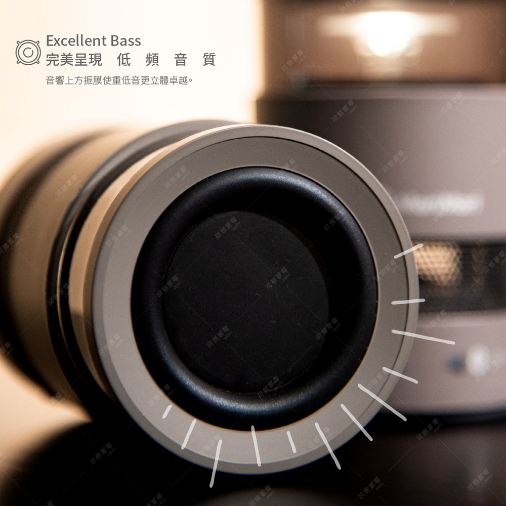 完美呈現低頻音質 音響上方振膜使重低音更立體卓越。 可信密響 可易 