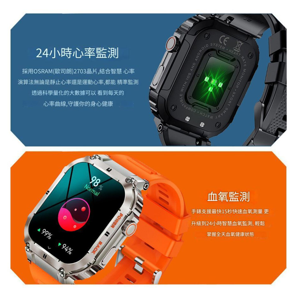 採用OSRAM歐司朗2703晶片,結合智慧心率