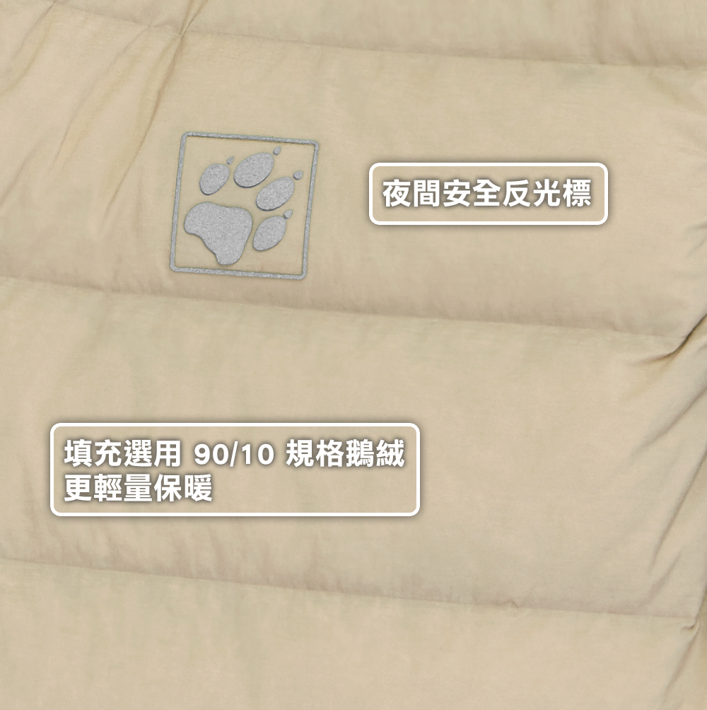 夜間安全反光標 填充選用 9010 規格鵝絨 更輕量保暖 