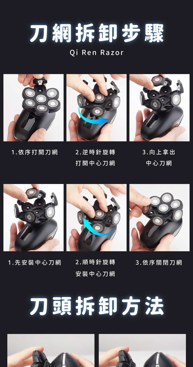 1.先安裝中心刀網