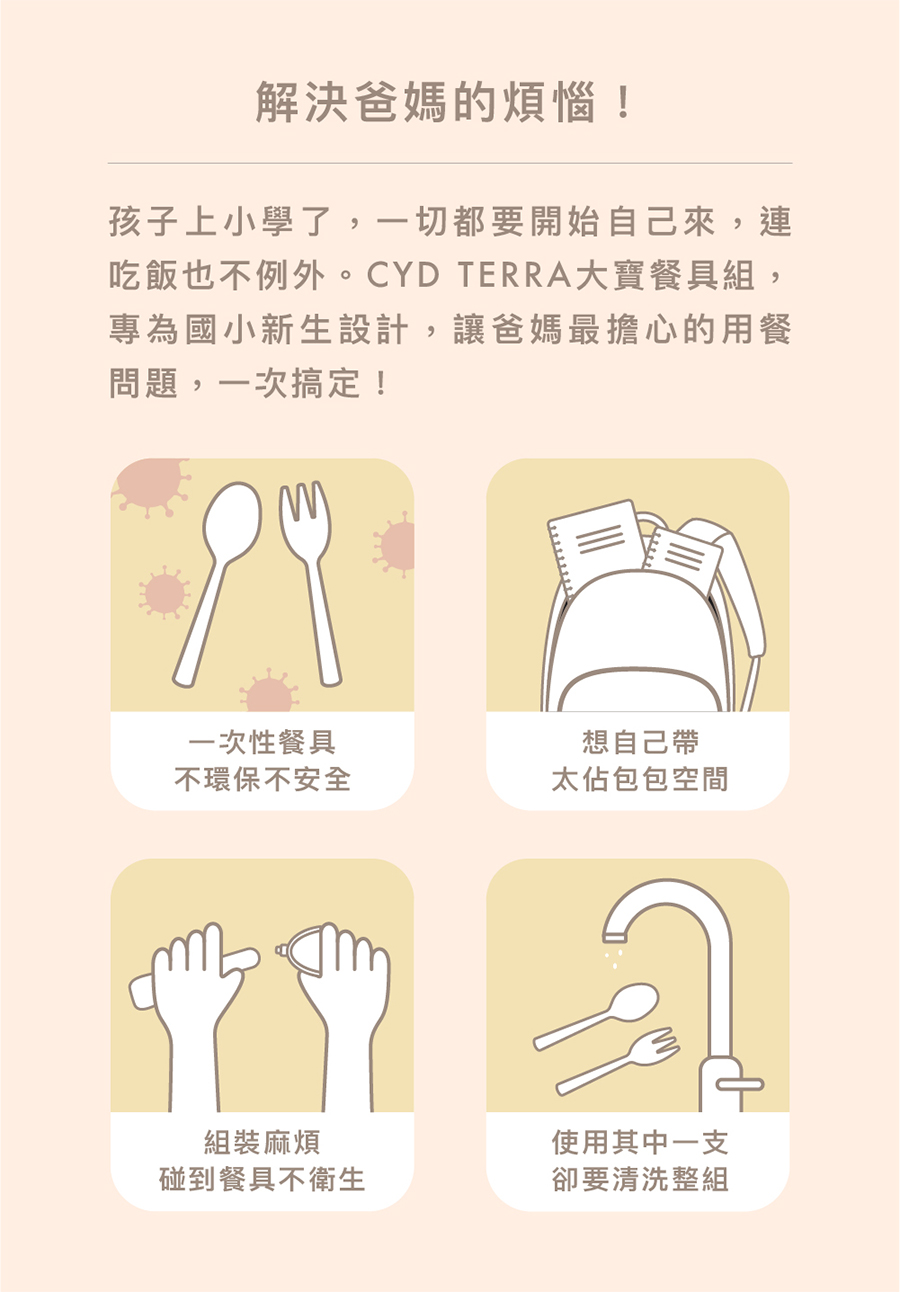 吃飯也不例外。CYD TERRA大寶餐具組,