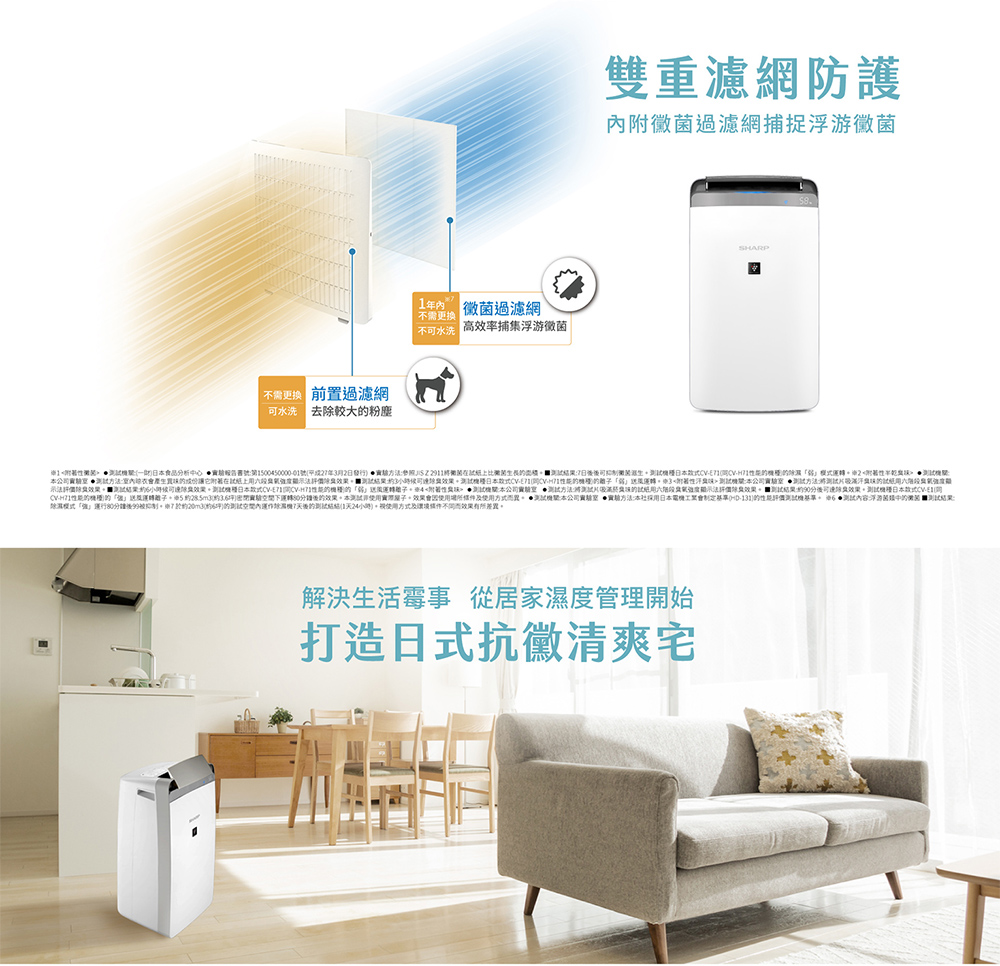 CHTI性能的機的強送及運轉離子。5 約28.5m3約3.6坪密閉實驗空間下運轉80分鐘後的效果。本測試非使用實際屋子。效果會因使用場所條件及使用方式而異。 測試機關本公司實驗室 實驗方法本社採用日本電機工業會制定基準HD131的性能評價測試機基準。 06測試內容浮游菌婊中的佛濶 測試結果