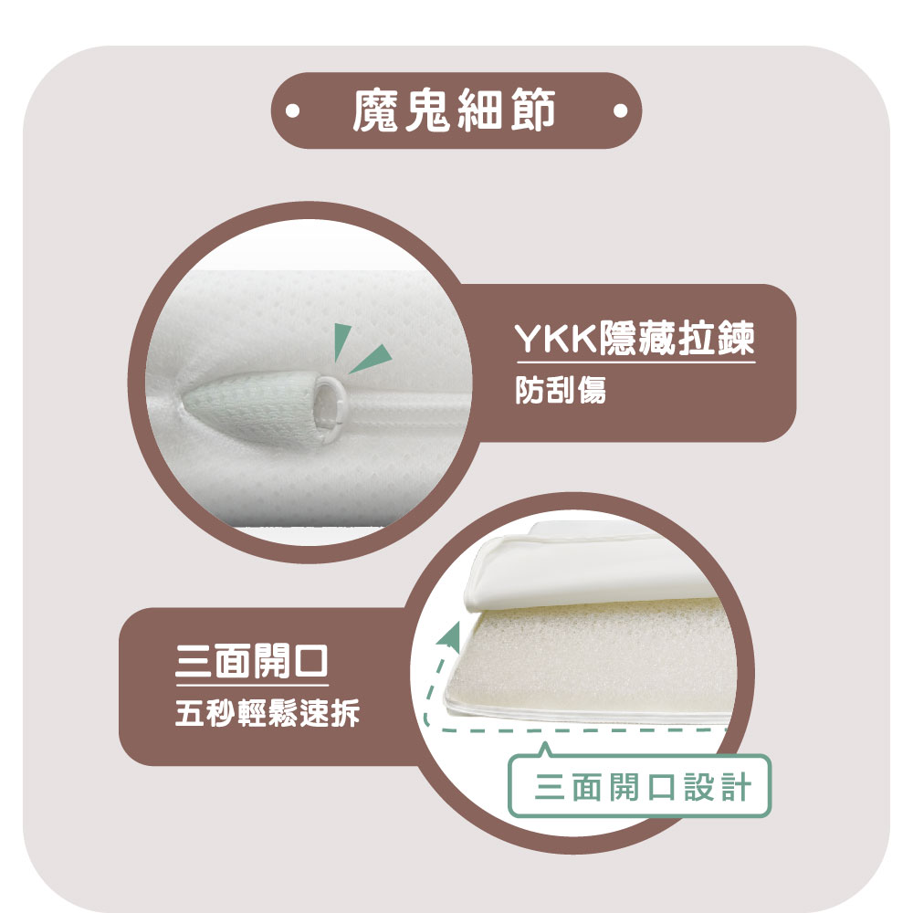 YKK隱藏拉鍊