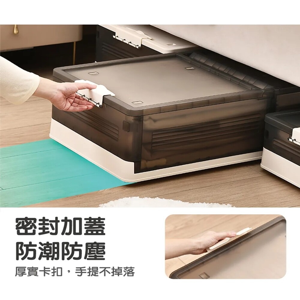 團購好物 扁平床底摺疊收納箱 高款 2入(床底收納 衣物收納