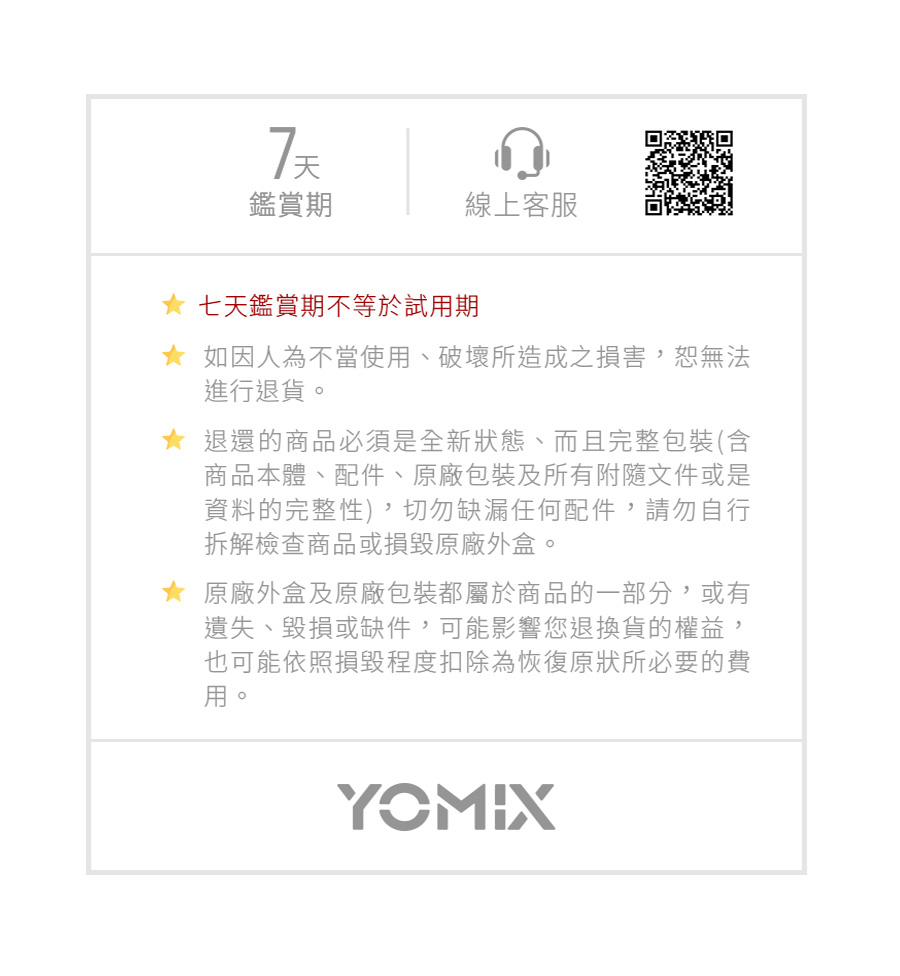 原廠外盒及原廠包裝都屬於商品的一部分,或有