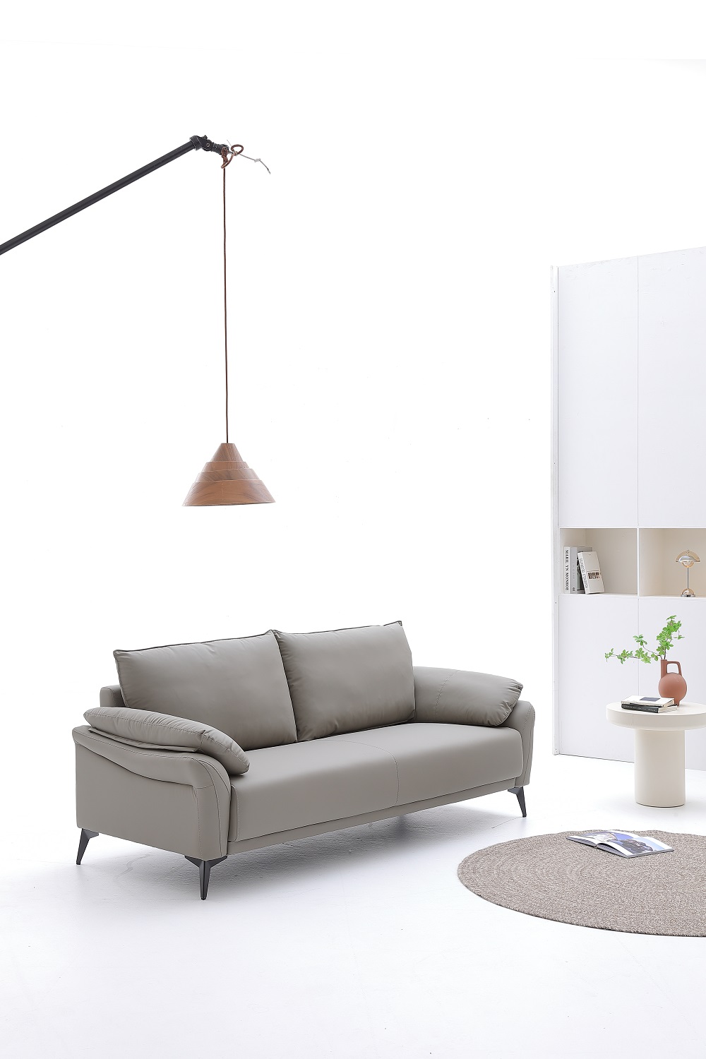 MUNA 家居 355型貓抓皮三人沙發(沙發 皮沙發 三人座