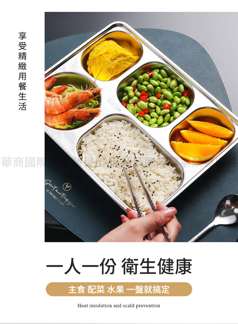 享受精緻 精緻用餐生活 華商國際 一人一份 衛生健康 主食 配菜 水果 一盤就搞定 