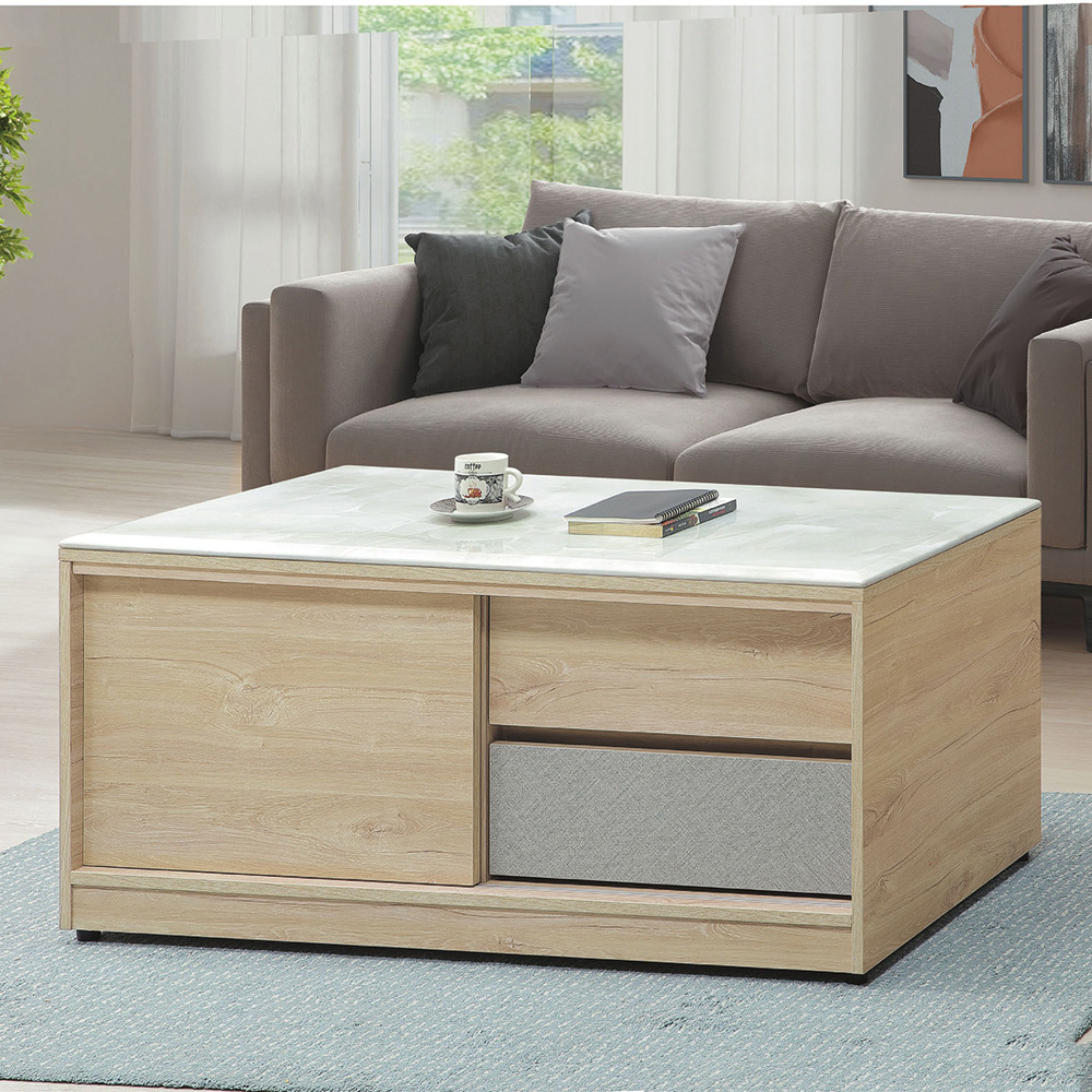 MUNA 家居 唯芯4尺推門石面茶几/9-017(桌子 茶几