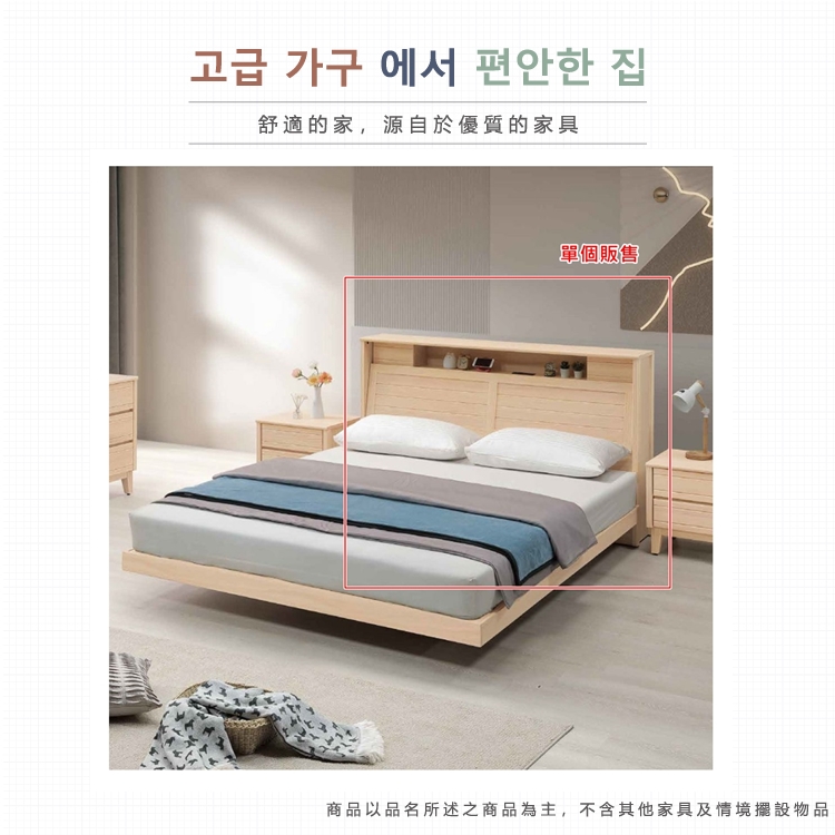 AS 雅司設計 AS雅司-可地莉洗白色5尺床頭箱-151.5