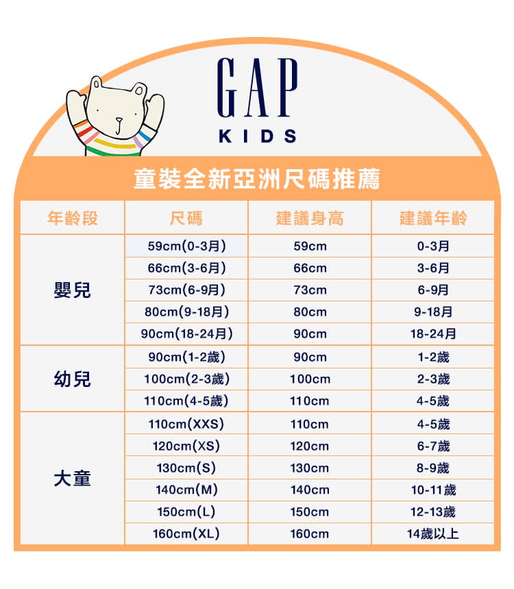 童裝全新亞洲尺碼推薦