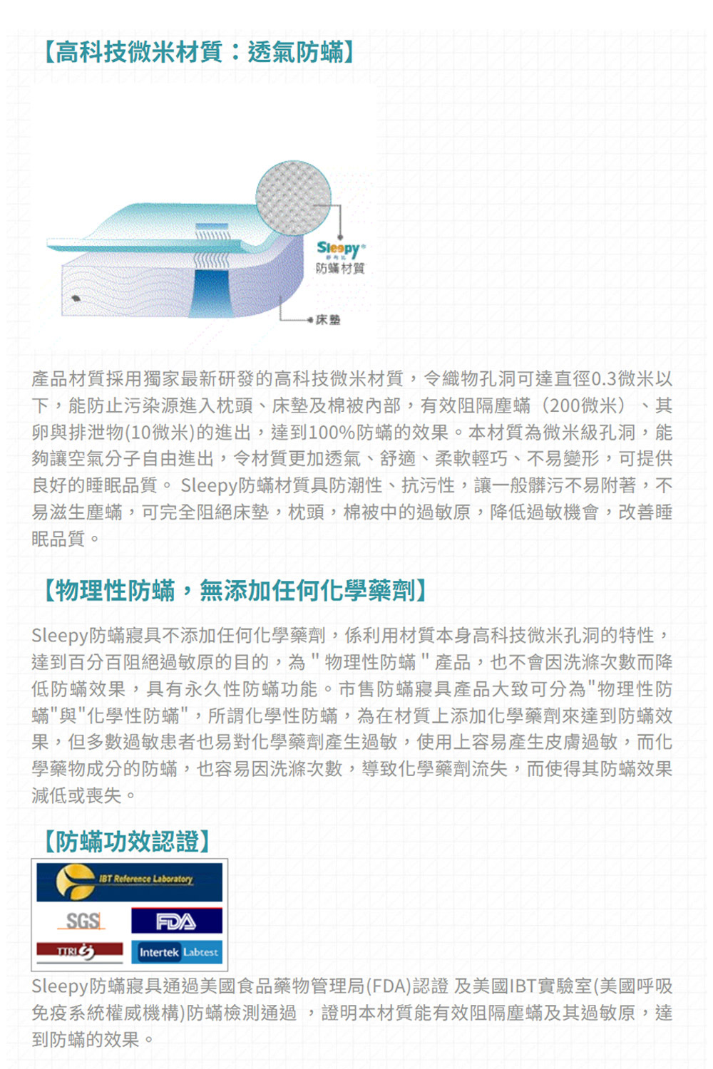 Sleepy 舒利比 5面防水防蟎床包式保潔墊(單人 3.5