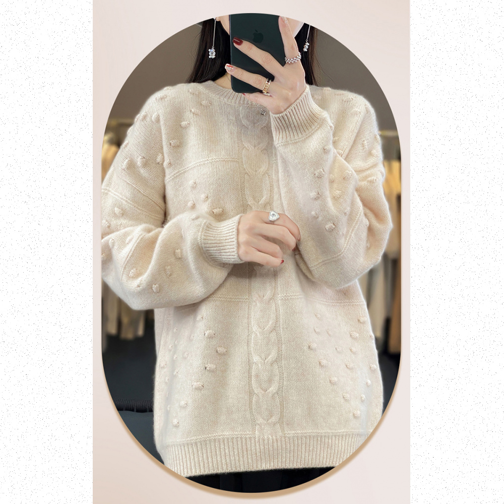 Very Buy 非常勸敗 預購/秋冬純羊毛衫女圓領套頭寬鬆