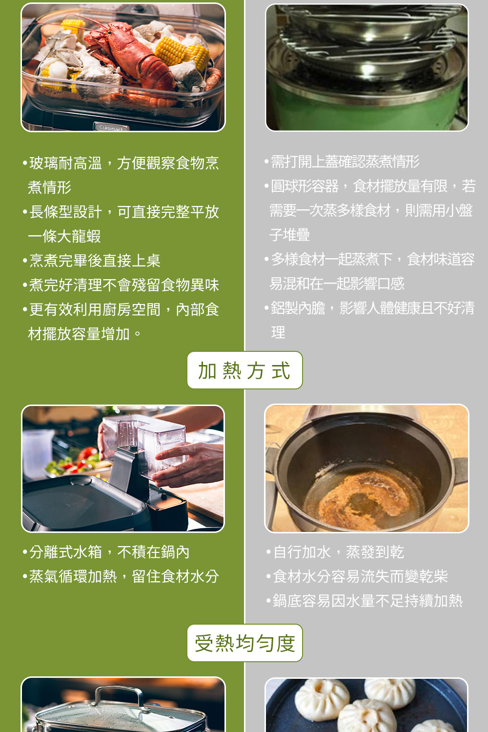 。圓球形容器,食材擺放量有限,若