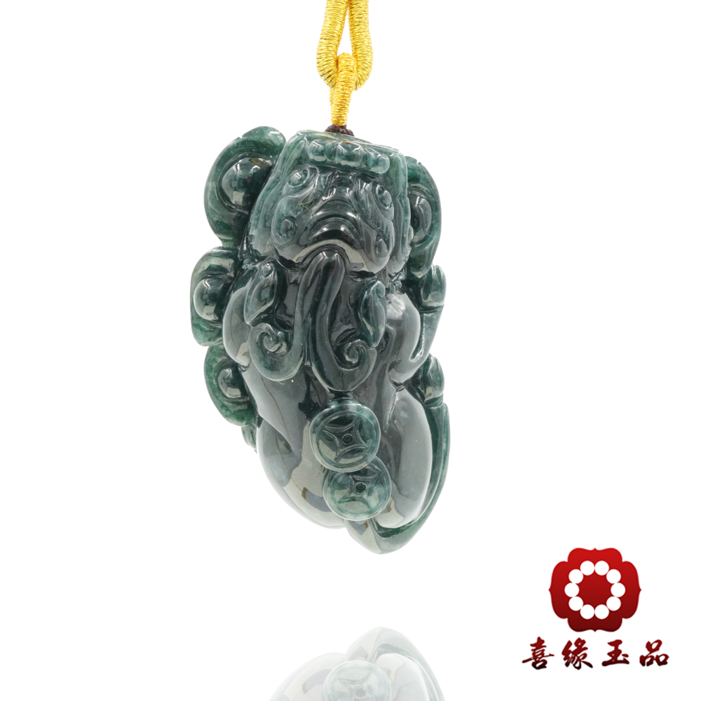 喜緣玉品 天然翡翠大財貔貅玉珮(直)評價推薦