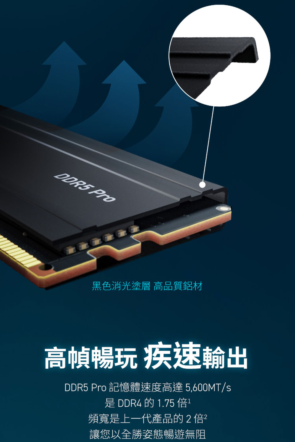 DDR5 Pro 記憶體速度高達5,600MTs