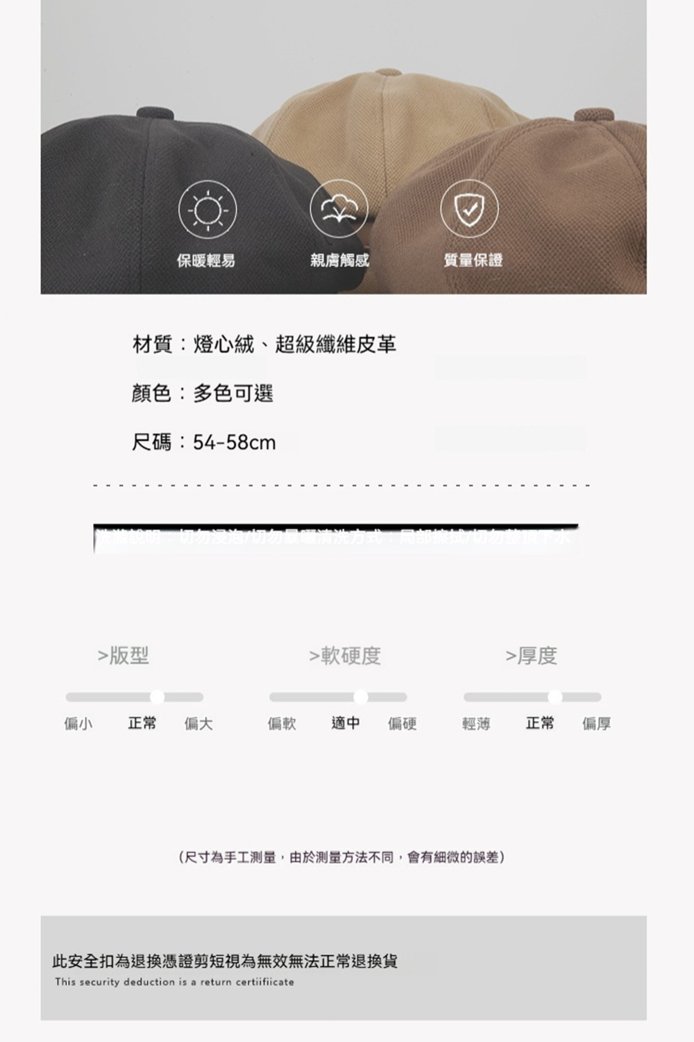 尺寸為手工測量,由於測量方法不同,會有細微的誤差
