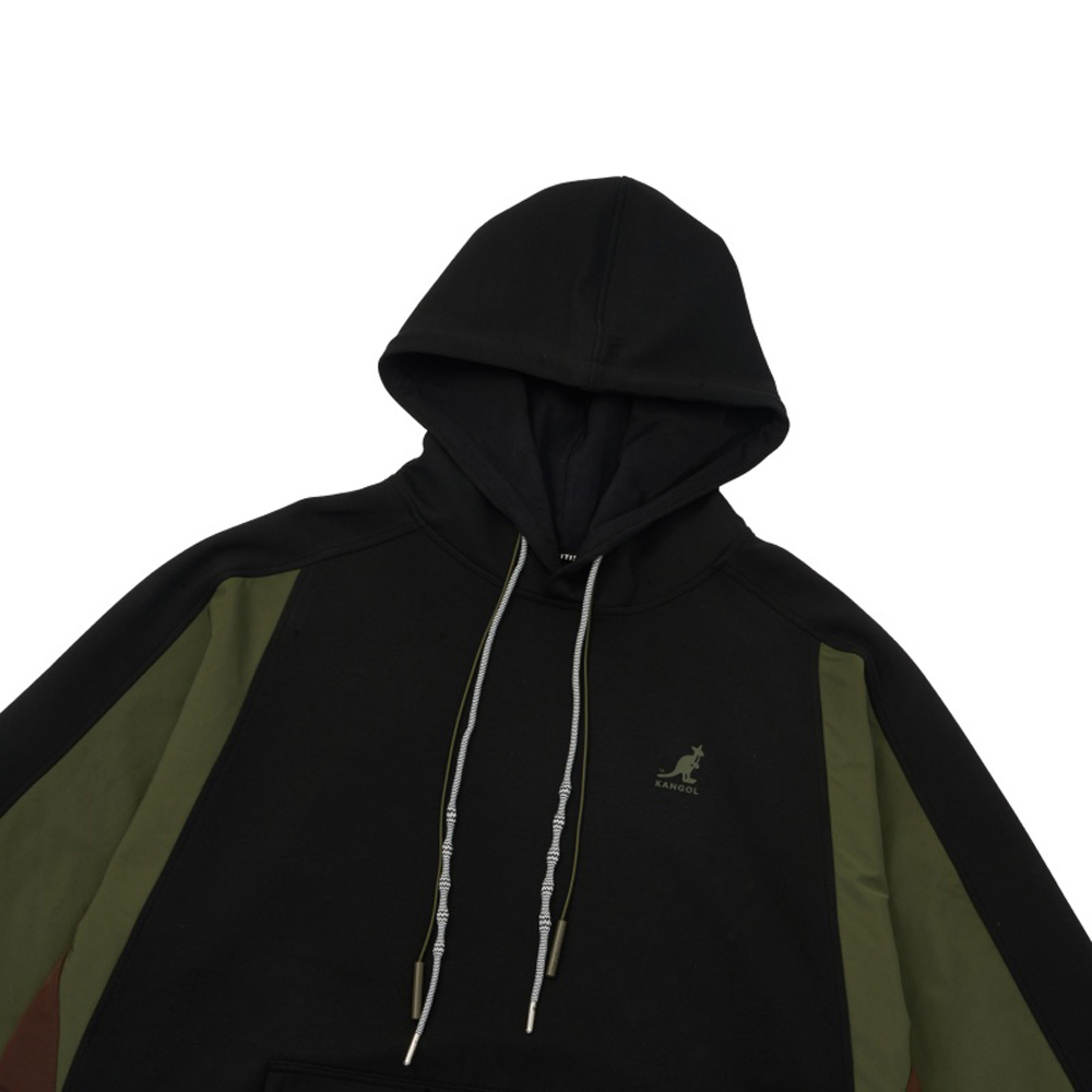 KANGOL 帽T 黑 拚色 學院 連帽T 中性(64551