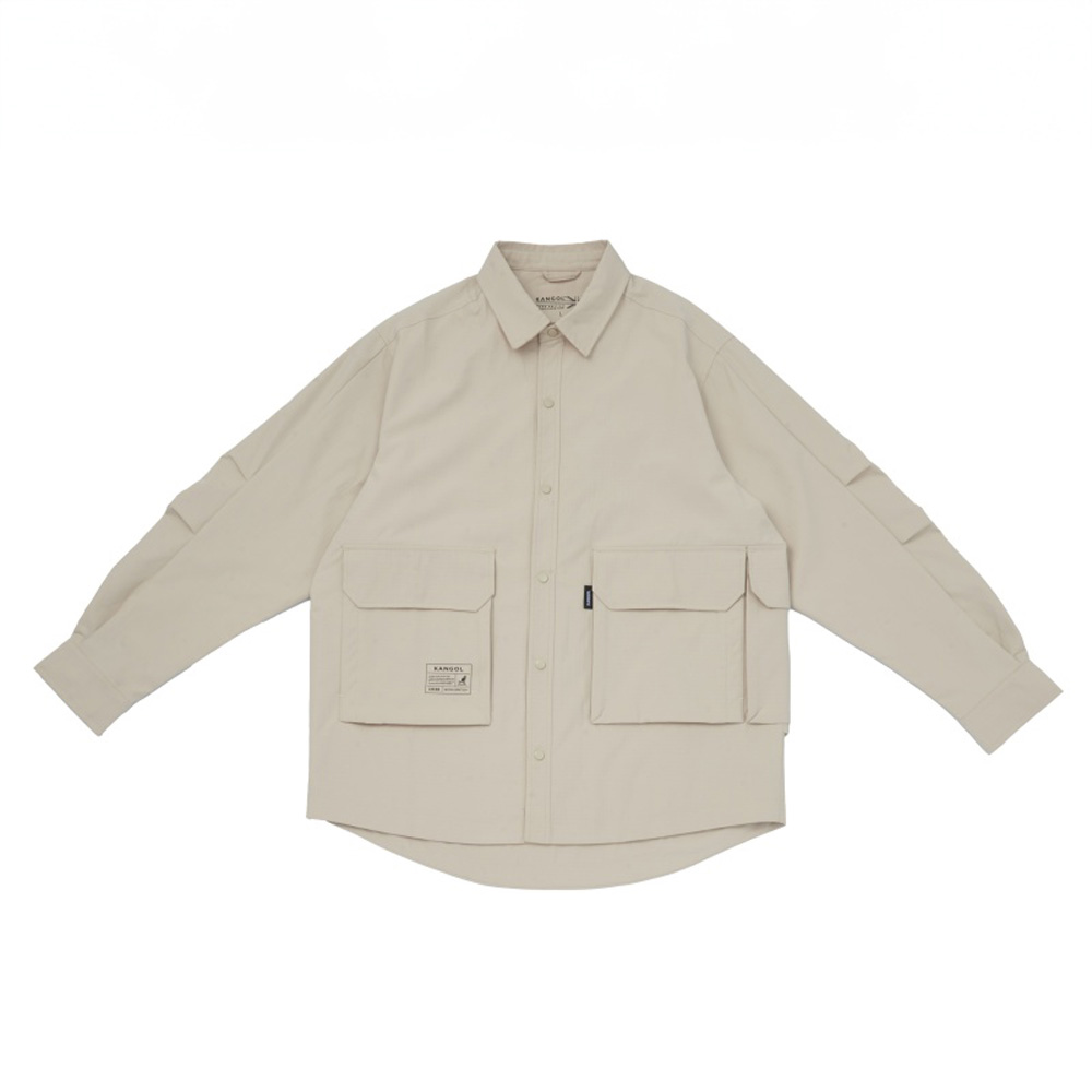 KANGOL 襯衫 卡其 工裝 襯衫外套 中性(645514