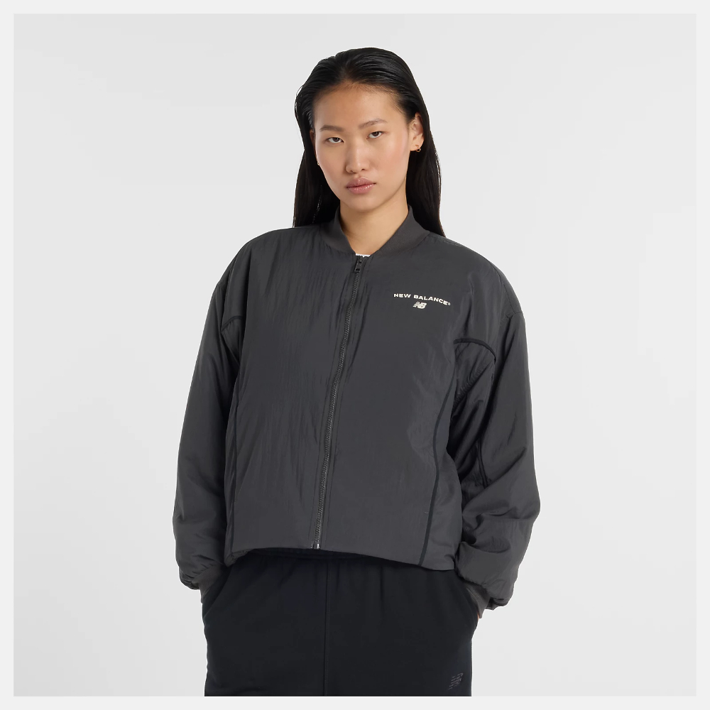 NEW BALANCE NB 外套 女 運動外套 美規 黑灰