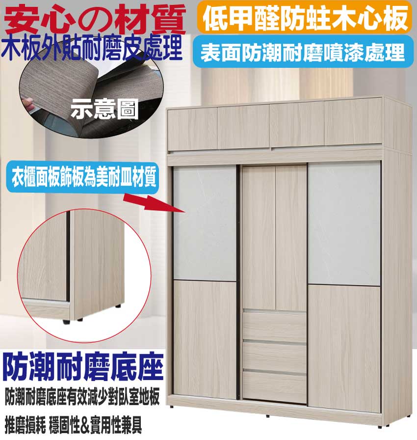 文創集 希望雙色6.1尺開＆推門加高衣櫃組合品牌優惠