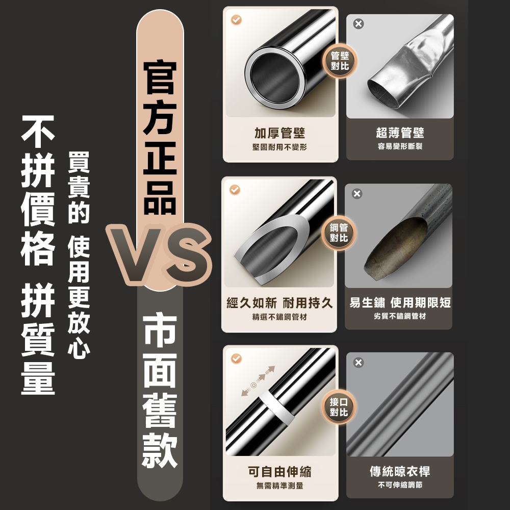 匠藝家居 不鏽鋼伸縮桿 伸縮晾衣桿 浴簾桿 窗簾桿 曬衣架(