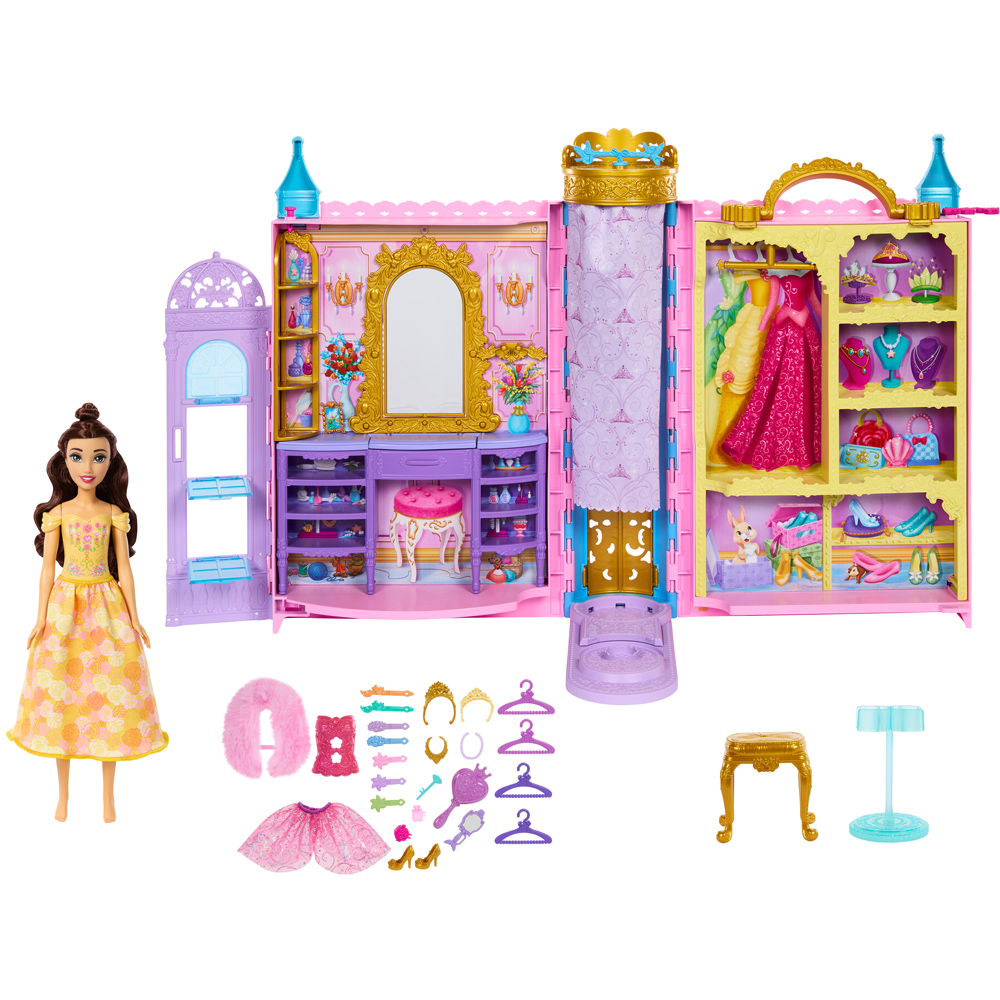 Disney 迪士尼 公主-貝兒公主與手提衣櫥遊戲組(家家酒