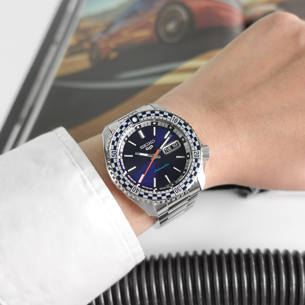 SEIKO 精工 5 Sports 賽車旗幟 SKX 復刻機