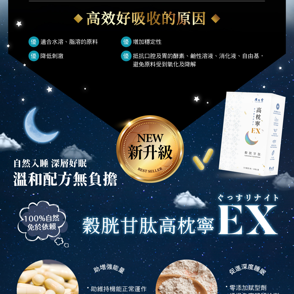 優 抵抗口腔及胃的酵素、鹼性溶液、消化液、自由基,