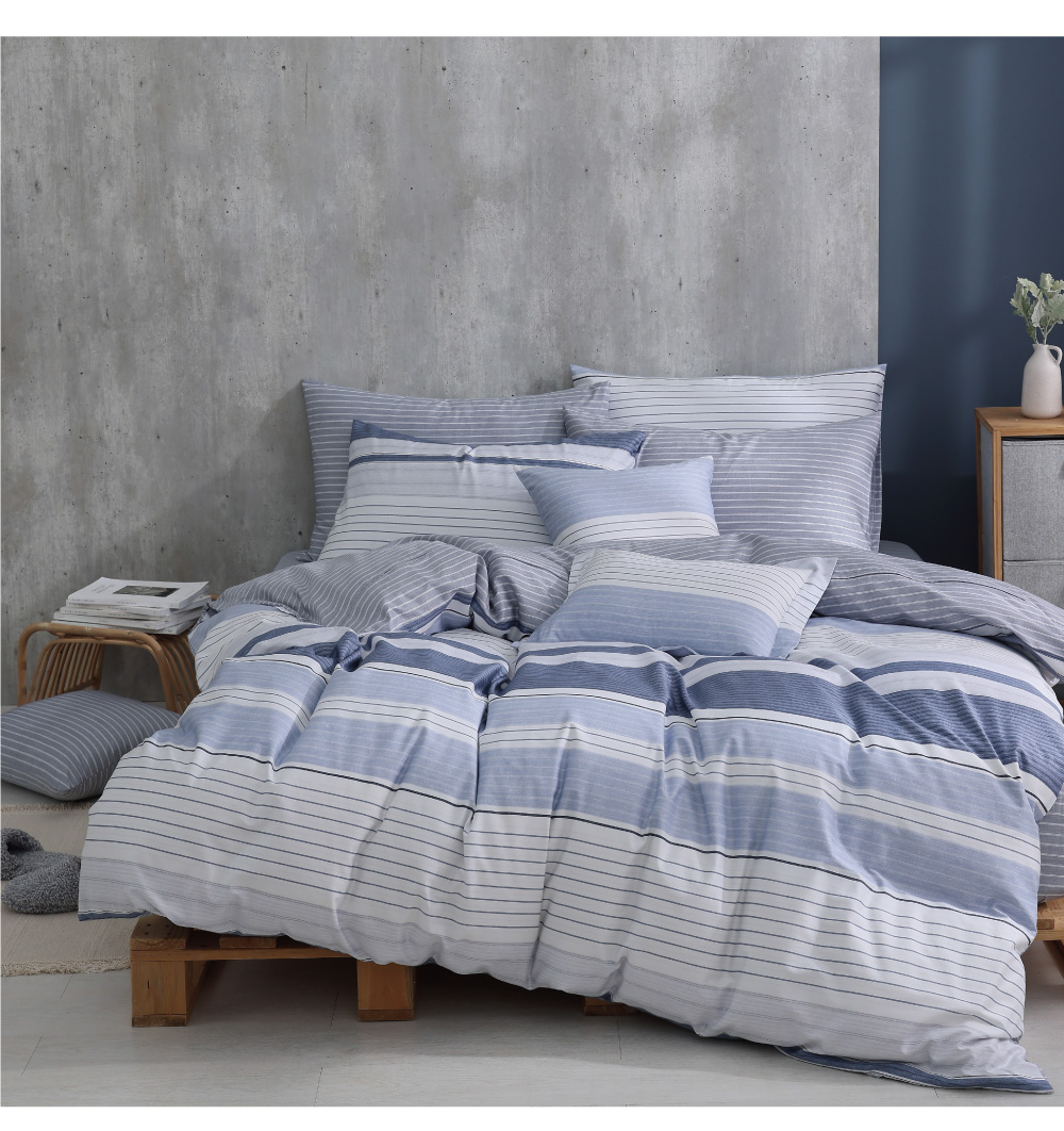 GOLDEN-TIME 40支精梳棉薄被套床包組-北歐風尚(