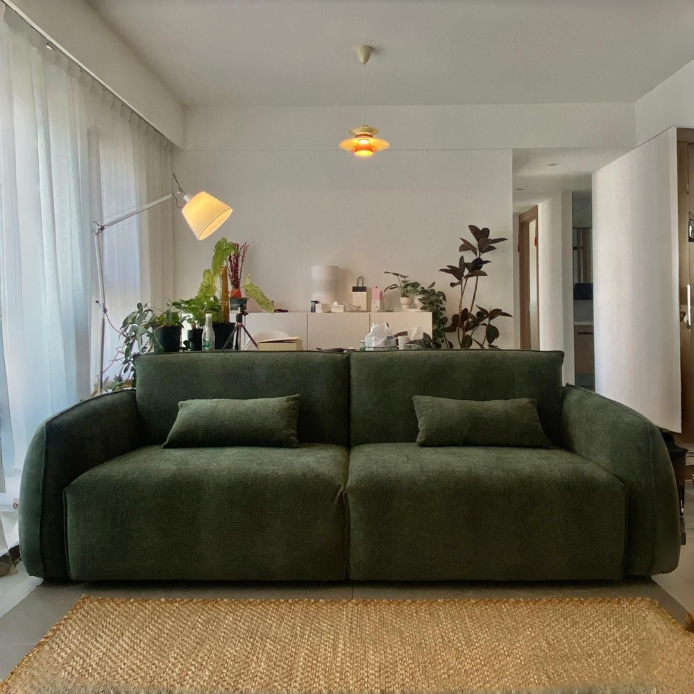 王小朋家具 三人 175*80*78cm(布藝沙發 奈斯絨沙