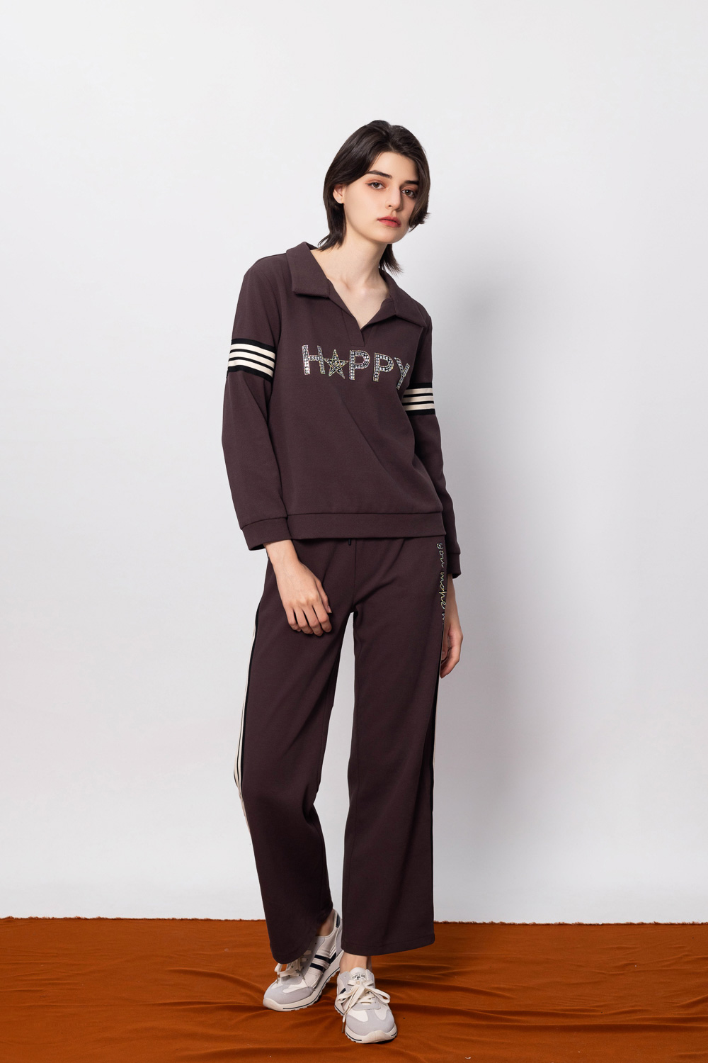 MEDUSA 曼度莎 現貨-星星 Happy 長袖翻領運動T