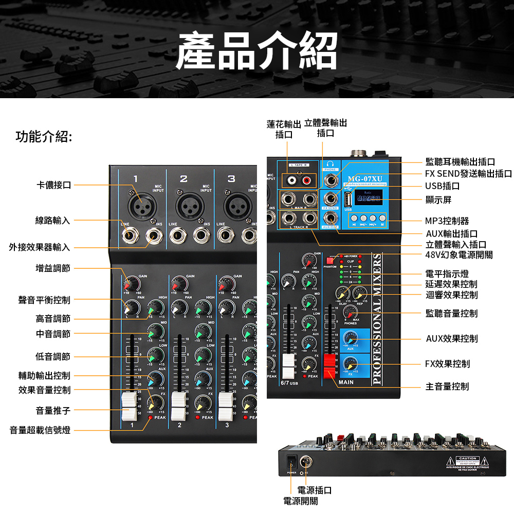 FX SEND發送輸出插口